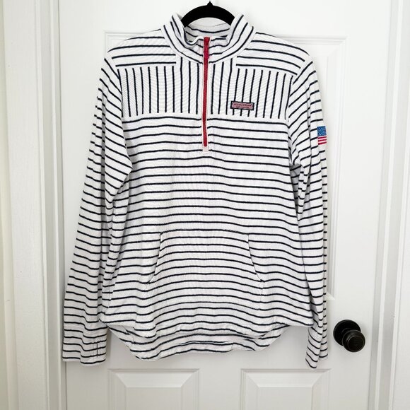 Women Vineyard Vines Regatta Americana Shep Shirt in Blue White Size Large - Picture 2 of 11